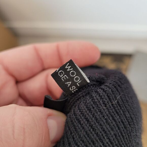 Carine Paris 100% Wool Sweater Black Military Gothic Victorian Size 3 Medium - Picture 13 of 13